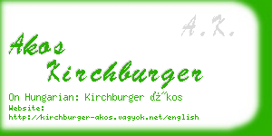 akos kirchburger business card